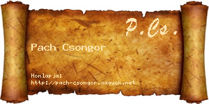Pach Csongor névjegykártya